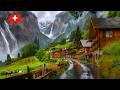 Switzerland S Rainy Day In Wengen And Lauterbrunnen Walking In The Rain Heavy Rain 4K