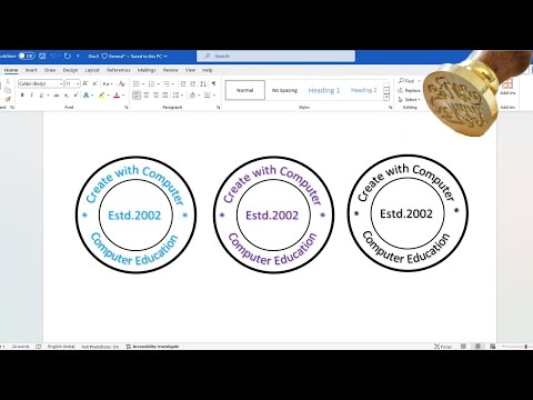 How to Make Round Digital Seal in MS Word
