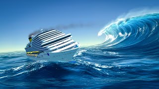 Costa Venezia VS Big Waves | Cruise Ship Handling