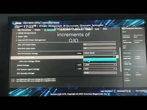 How to undervolt an intel CPU in ASUS BIOS