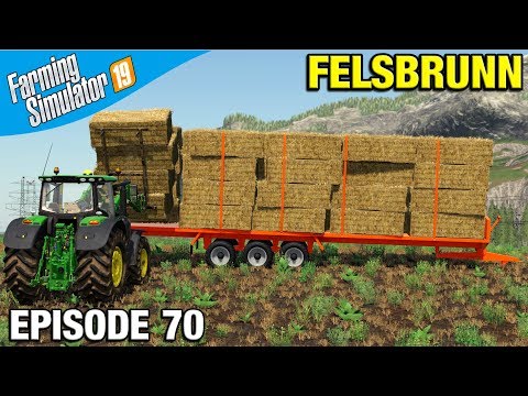 LOADING A 42FT BALE TRAILER Farming Simulator 19 Timelapse - Felsbrunn FS19 Episode 70