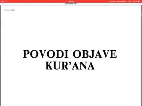 Povodi objave Kur'ana - 1 dio