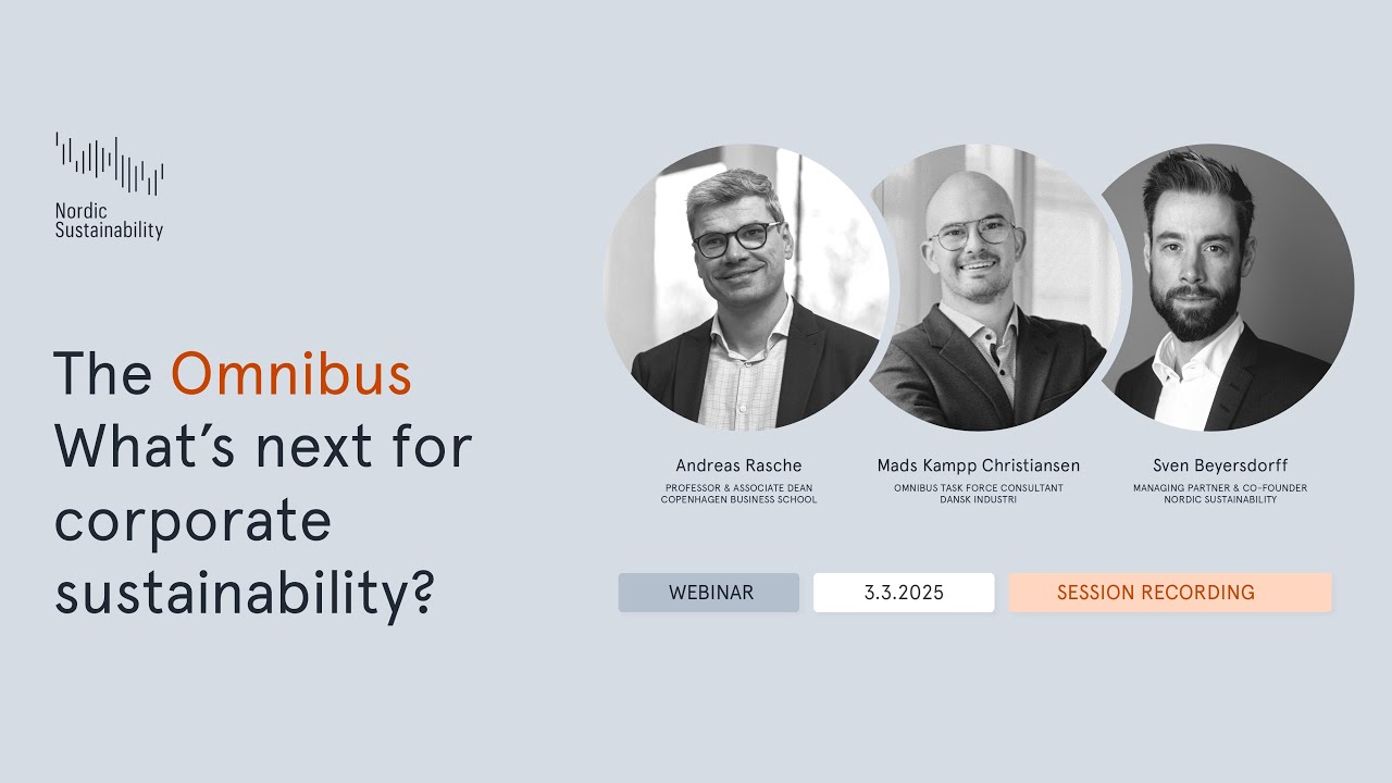 The Omnibus: What's next for corporate sustainability?