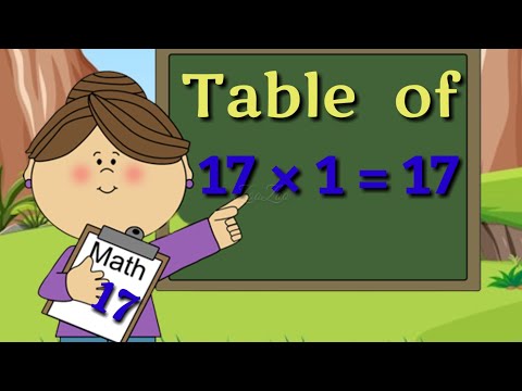 17x1=17 MultiplicationTable of Seventeen |17 | Tables Song Multiplication Time of tables MathsTable