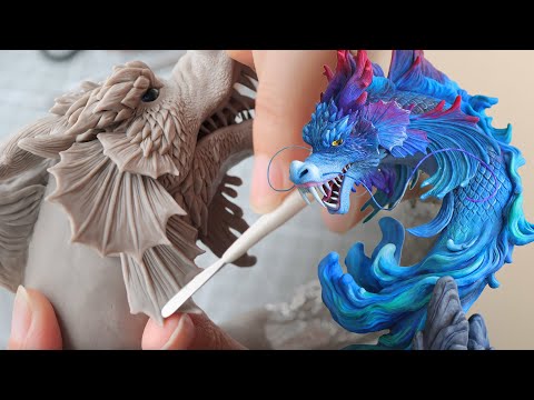 Sculpting a Water Dragon from Polymer Clay