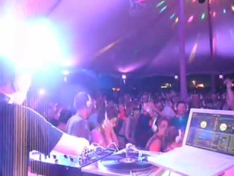 DJ Equal rocking the silent disco at Bonnaroo