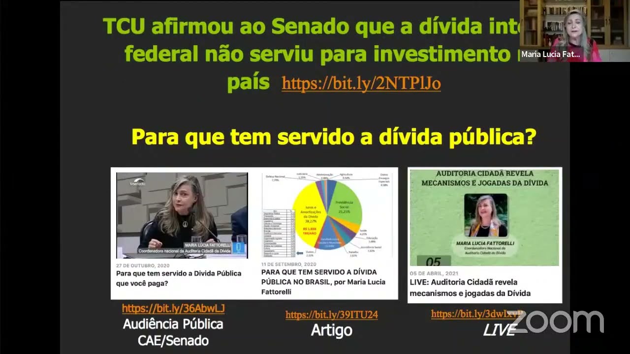"Dívida Pública: Sistema da Dívida e a necessidade de Auditoria" - Fattorelli palestra para a UFG