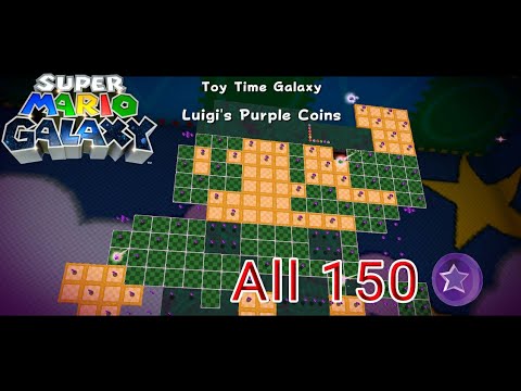 Luigi's Purple Coins 150 Coin Challenge - Super Mario Galaxy