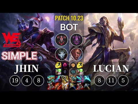 WEA Simple Jhin vs Lucian Bot - KR Patch 10.23