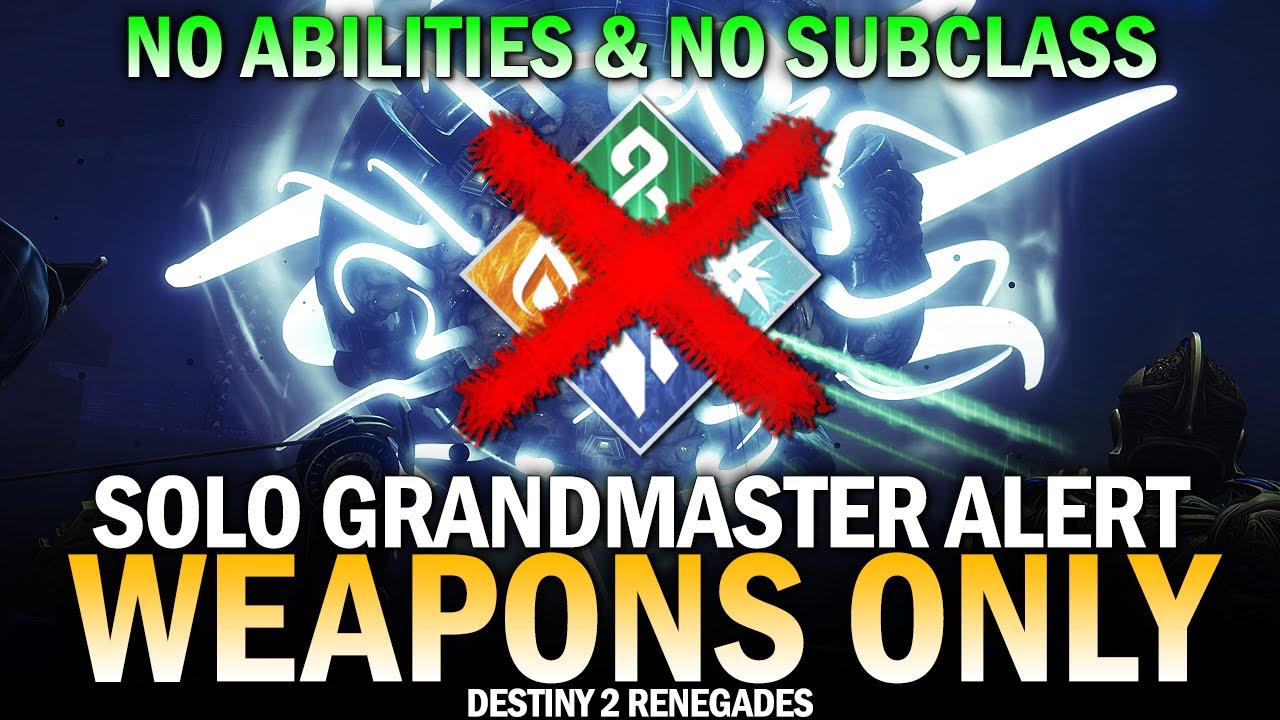 No Abilities, No Super & No Subclass (Weapons Only) - Solo GM Alert Defiant BG EDZ [Destiny 2]