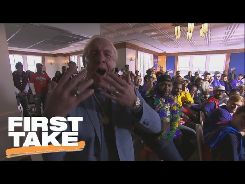 Ric Flair Surprises First Take Crew On Set In New Orleans | First Take | February 17, 2017