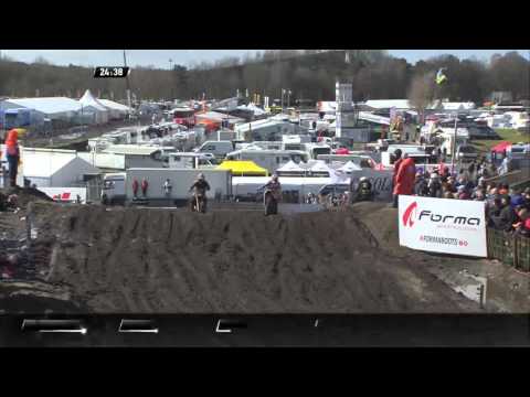 Jeffrey Herlings passes Pauls Jonass MXGP of Europe 2016 MX2 Race 1 - motocross