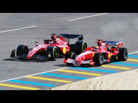 Ferrari F1 2022 vs Ferrari F1 2005 - Le Mans 24h Circuit