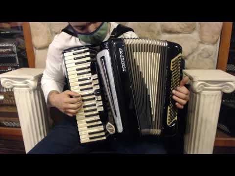 4735 - Black Marca d'Oro Piano Accordion LMH 41 120 Compare to Giulietti MF 74 $999