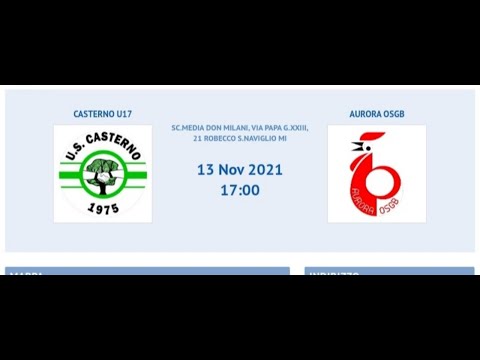 Casterno vs Aurora U17 - 13/11/2021