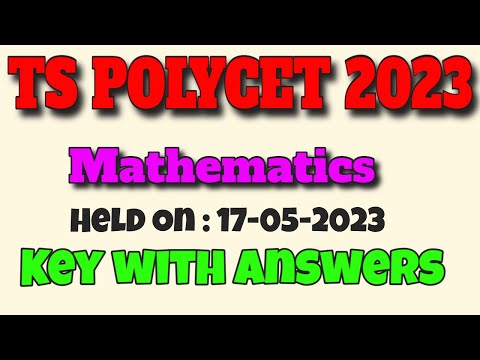 TS POLYCET 2023 Paper mathematics Key | ts polycet paper key with explanation
