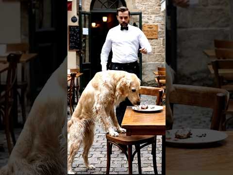 🐶Golden Retriever Begging for Food No One Would Give