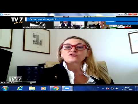 Tv7 con Voi del 19/3/2020 -  Questioni di legalità (1 di 3)