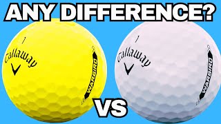 Cutting Open Yellow vs White Callaway Warbird Golf Balls! (What’s Inside?)
