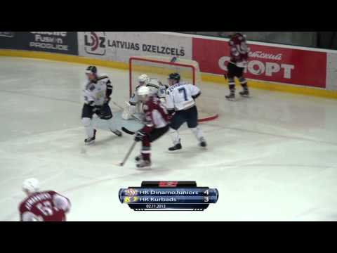 HK DinamoJuniors - HK Kurbads (4:3B) vārtu guvumi (02.11.2013)