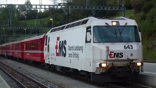 preview picture of video 'Evening Trains at Filisur, Switzerand on 18 Sept 14'