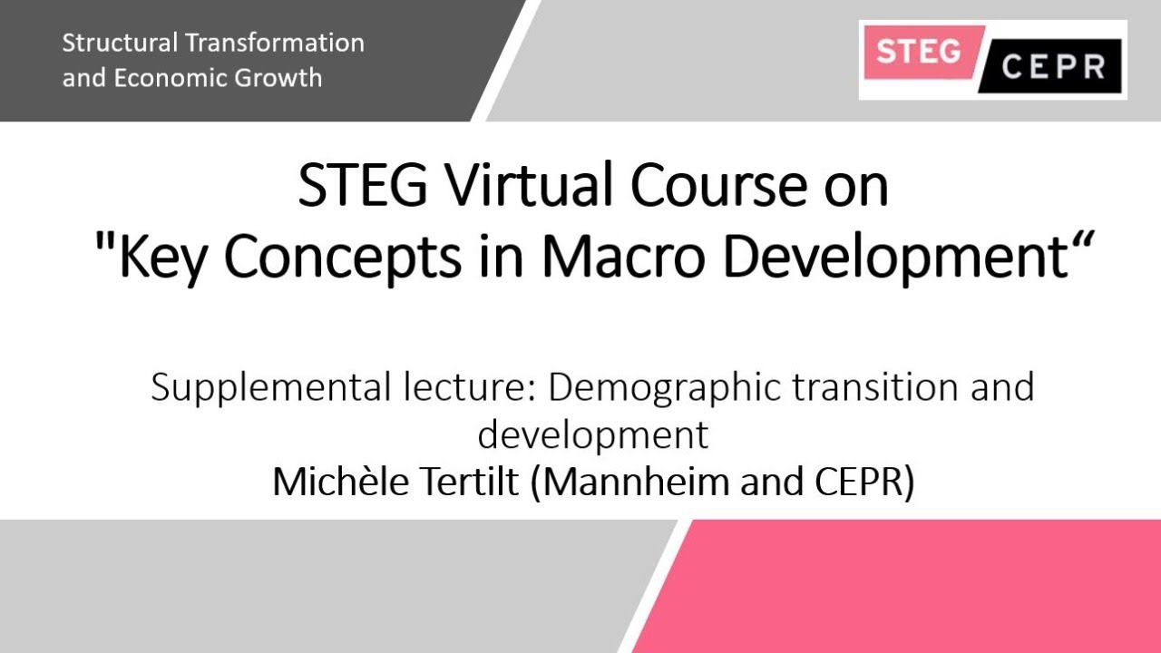 Supplemental lecture: Demographic transition and development