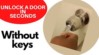 How to unlock a door without keys | Unlock bathroom doors in seconds.