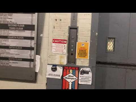 Rare Montgomery traction freight elevator - Building 9 - Canal Pl. - Downtown, Akron, OH
