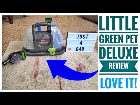 Bissell Little Green Pet Deluxe Portable Carpet Cleaner and Car/Auto Detailer, 3353, Gray/Blue video review thumbnail
