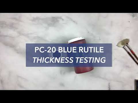 Glazing with PC-20 Blue Rutile: Applications Thickness Testing