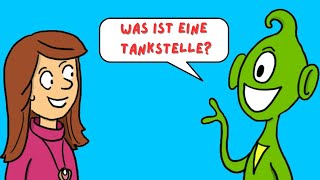 An der Tankstelle - Slow German Deutscher Dialog / Dialoge zum Deutschlernen / Text und Dialog / B1