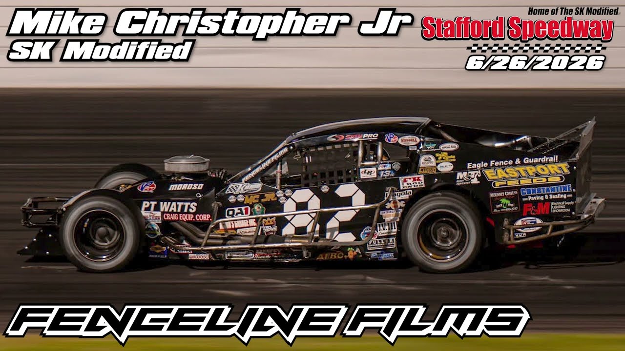 Mike Christopher Jr at SK Modified Stafford Speedway