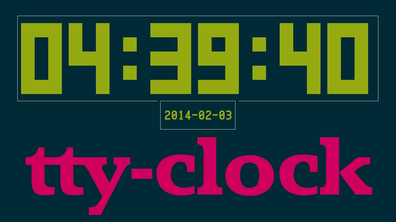 tty-clock, clock with many options