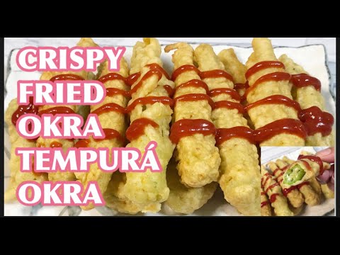 HOW TO MAKE CRISPY FRIED OKRA IN 3  MINUTES/TEMPURA OKRA/OKRA RECIPE CRISPY FRIED OKRA RECIPE