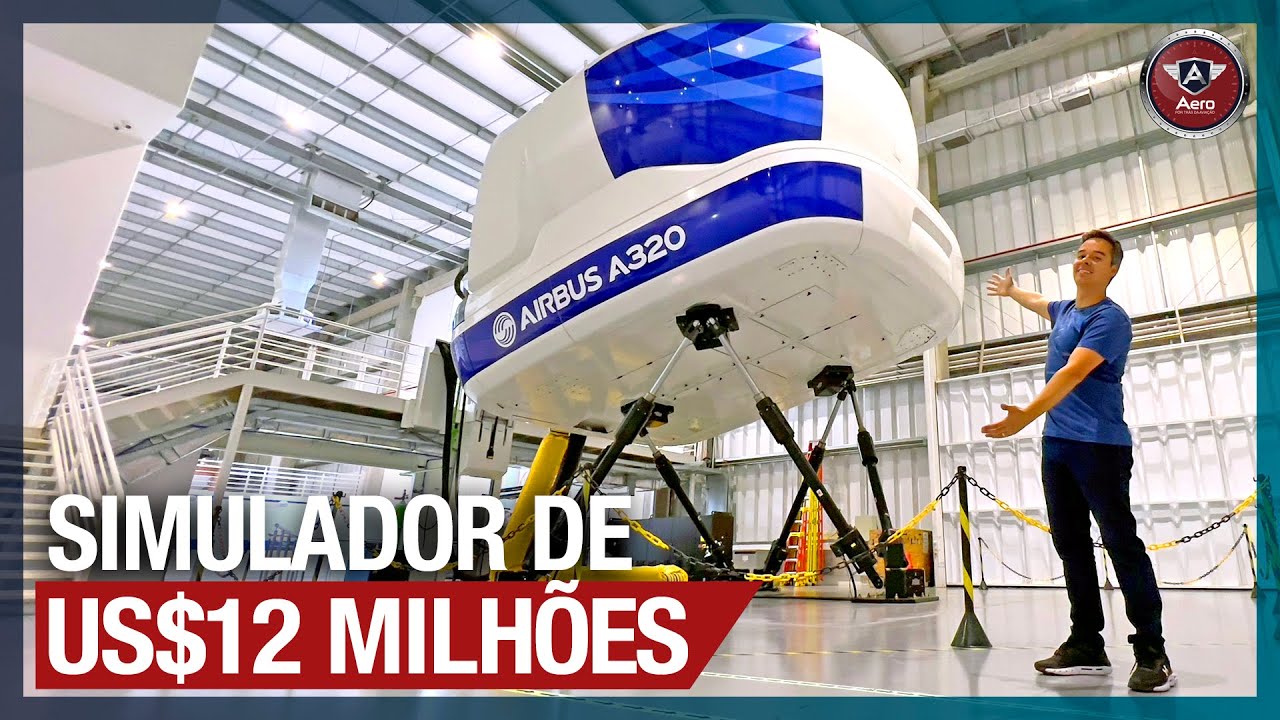 Como funciona um SIMULADOR DE VOO profissional de linha aérea?