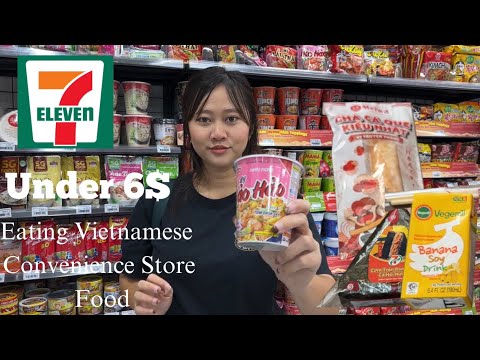 Menos de 6$ Comendo comida vietnamita em loja de conveniência, experimentando Bánh Cuốn, jantar no Hotpot🍜✨🇻🇳