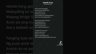 Download lagu Babalik Sa'yo by: Moira De La Torre Ctto. mp3