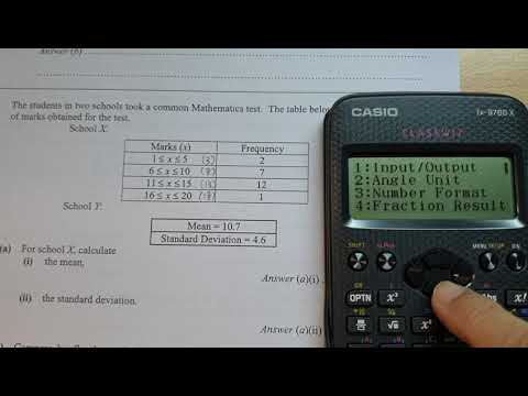 Casio fx-97SG X mean and standard deviation