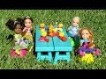 Elsa And Anna Toddlers Hide And Seek Picnic Barbie Food Truck Tree House