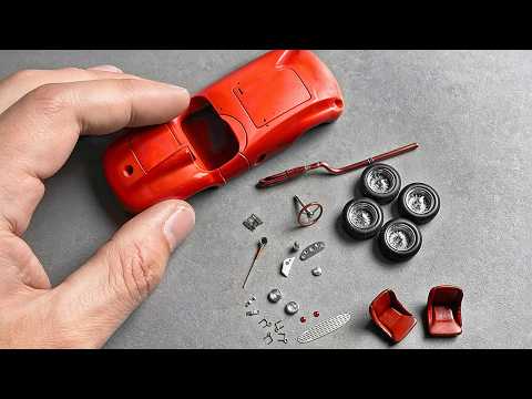 MANN BAUT MINIATUR-FERRARI 750 MONZA IM MASSSTAB 1:43 MODELLAUTO VON ANFANG BIS ENDE