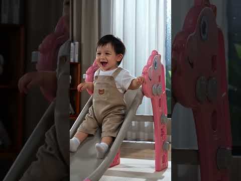 Aga4Kids Skluzavka s madlem 130 cm DS3701 Růžová
