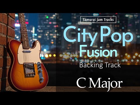 City Pop Fusion Guitar Backing Track in C Major - Midnight Vibes