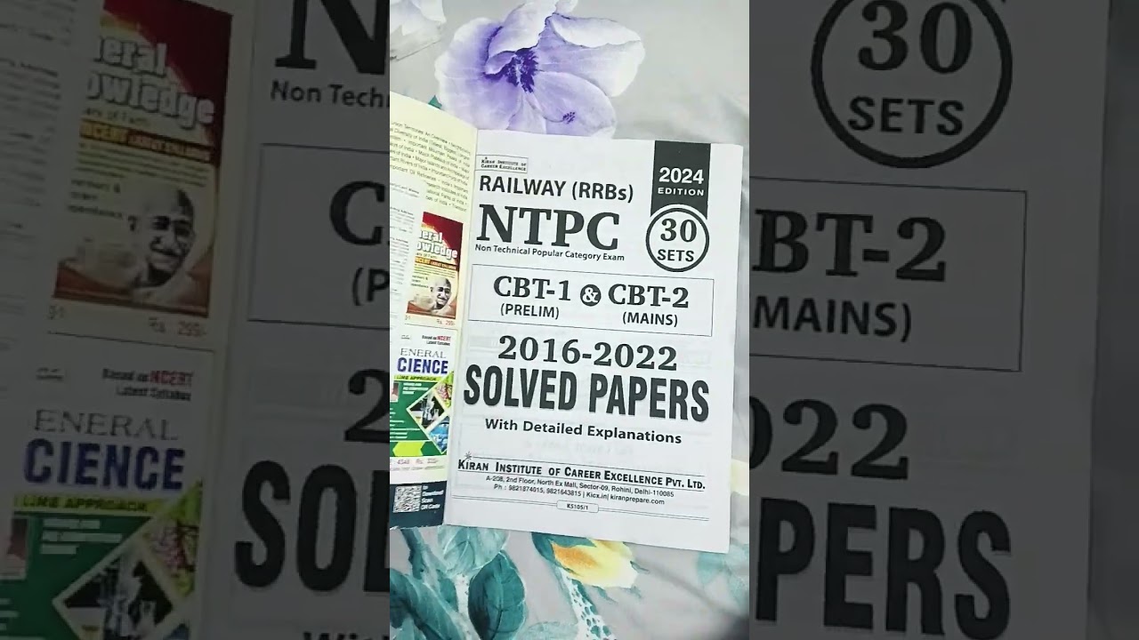 RRB NTPC Previous Year Book English Medium 2024 || RRB NTPC PYQ Book In English Medium 2024 ||