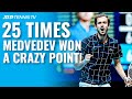 25 Times Daniil Medvedev Won a Point He Should Have Lost ?