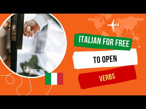 [Learn Italian For Free] -Verb to open in Italian language.