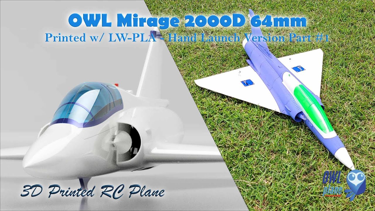 OWL Mirage 2000D 64mm EDF - LW-PLA Digital Balsa - Hand Launch #1