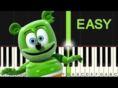 The Gummy Bear Theme Song EASY Piano Tutorial
