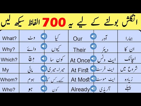 Basic English Vocabulary Course In Urdu By ZK English | 700 Vocabulary Words Lesion-01