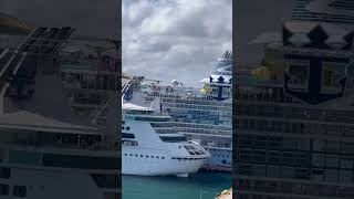 Smallest meets the biggest Cruiseship!.. #cruiseship #cruise #travel #yt #ytshorts
