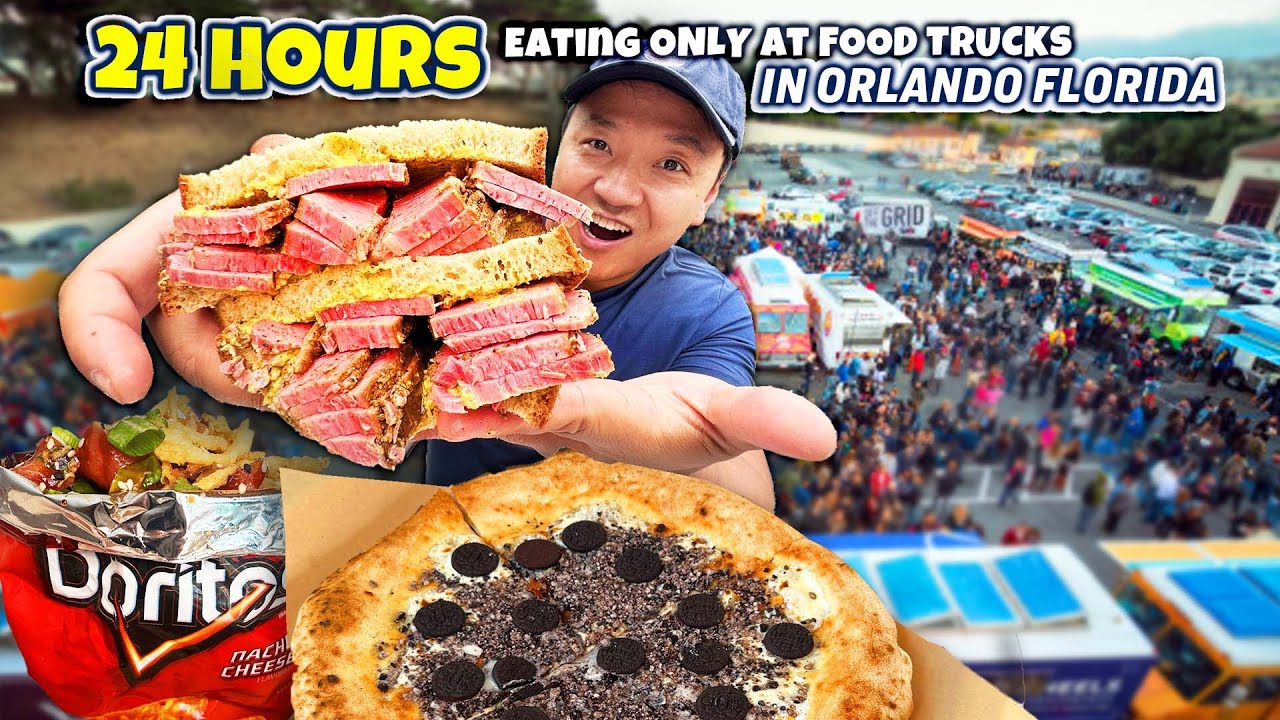 24 Hours Eating ONLY at FOOD TRUCKS in Orlando Florida